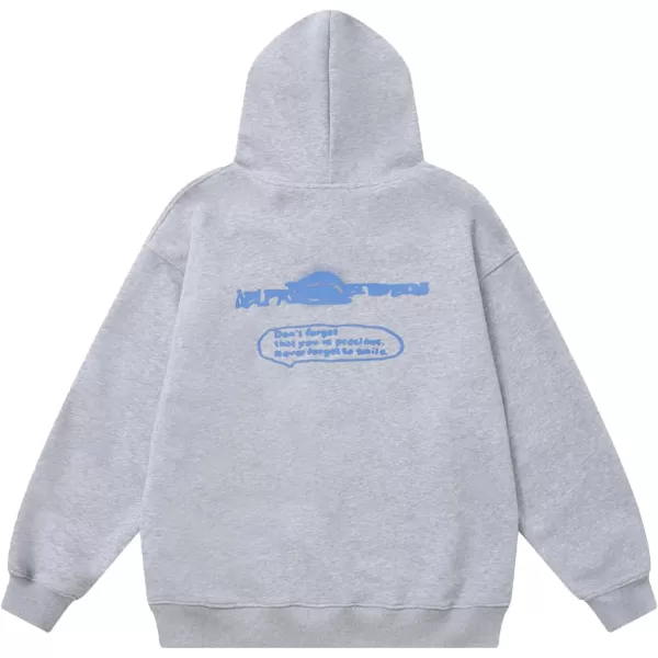 Aelfric Eden Womens Hoodies Y2k Long Sleeve Oversized Sweatshirt Trendy Preppy ClothesGrey