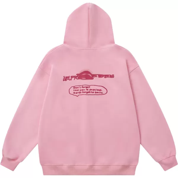 Aelfric Eden Womens Hoodies Y2k Long Sleeve Oversized Sweatshirt Trendy Preppy ClothesPink