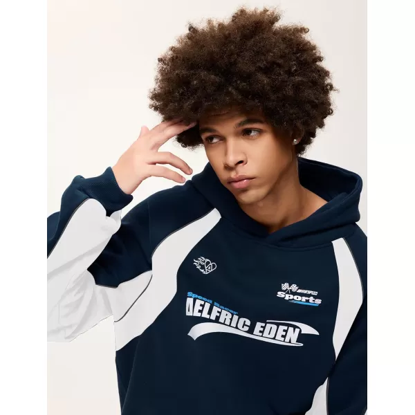 imageAelfric Eden Oversized Hoodie for Men Vintage Streetwear Graphic Long Sleeve Pullover Hoodies TopsNavy Blue