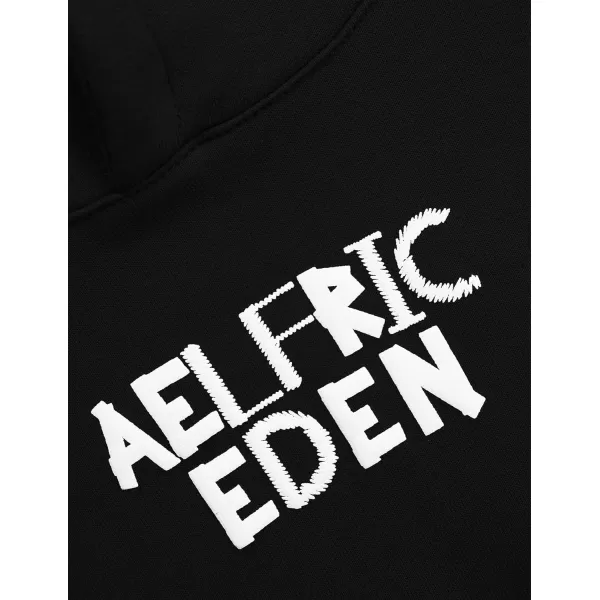 imageAelfric Eden Women Hoodies Oversized Fleece Sweatshirts Unisex Solid Basic Letter Hoodie Long Sleeve Fall Y2k Pullovers TopBlack