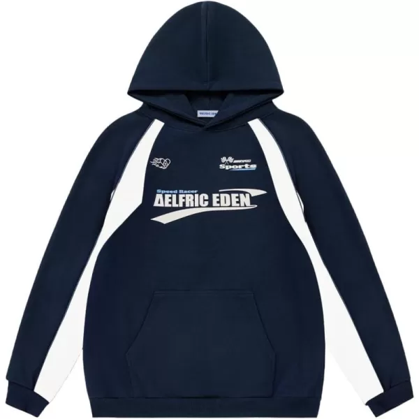 imageAelfric Eden Oversized Hoodie for Men Vintage Streetwear Graphic Long Sleeve Pullover Hoodies TopsNavy Blue