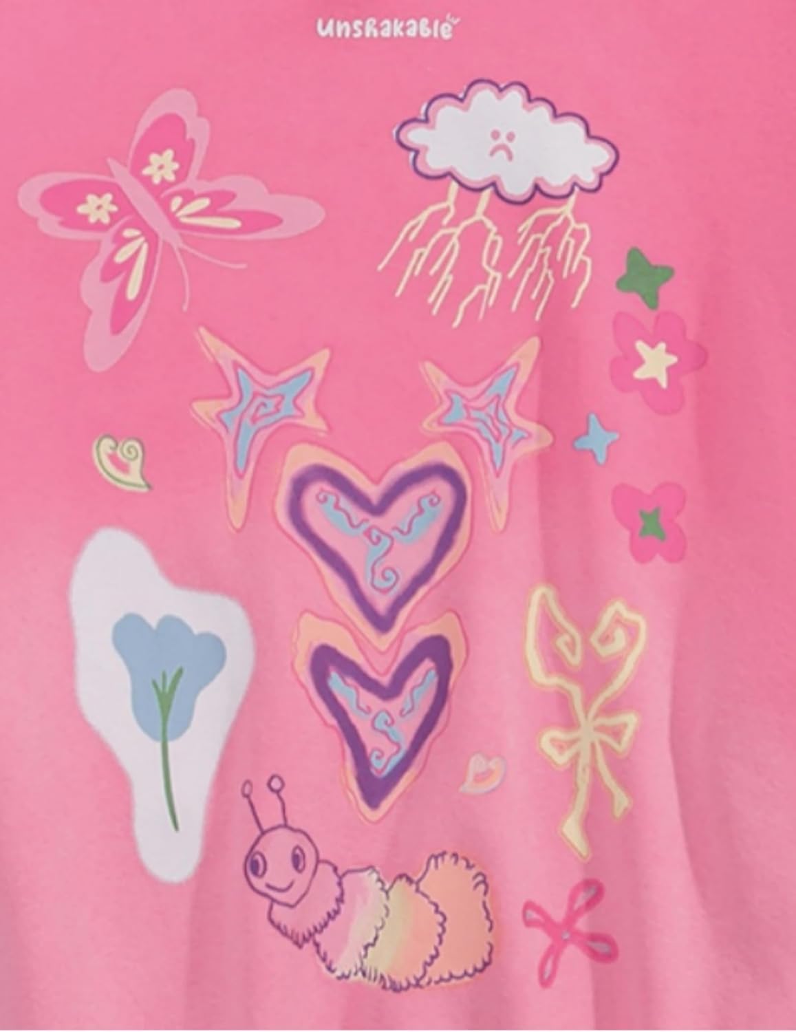 imageAelfric Eden Graphic Hoodies for Women Vintage Printed Sweatshirt Y2K Oversized hoodie PulloverPink