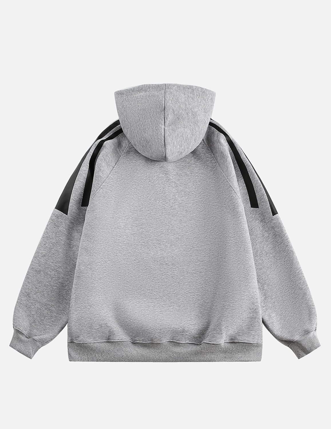 imageAelfric Eden Oversized Hoodie Mens Vintage Patchwork Hoodies Casual Streetwear Hooded Sweatshirt with PocketGrey