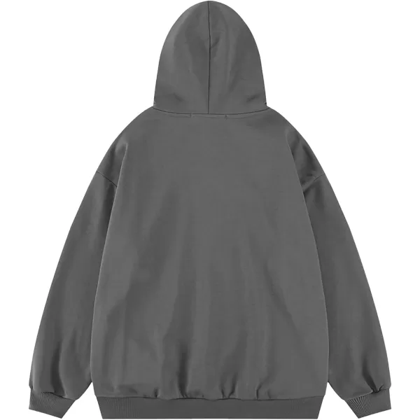 imageAelfric Eden Graphic Hoodies for Men Vintage Printed Hoodie Sweatshirt Oversized Long Sleeve Streetwear Hooded PulloverGrey