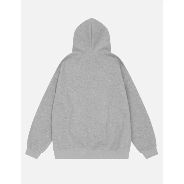 imageAelfric Eden Hoodies Basic Solid Hooded Pullover Sweatshirts Oversized Casual Soft Hoodie 2024 Trendy OutfitsGrey