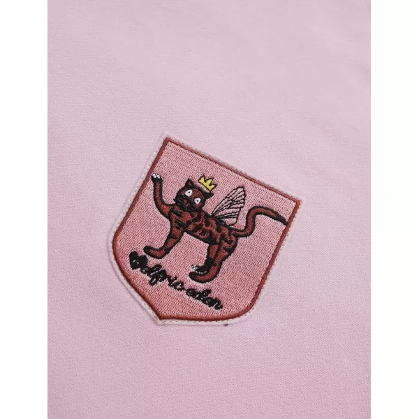 imageAelfric Eden Hoodies Flower Number Embroidery Hoodie Casual Baggy Fleece Hooded Pullover Sweatshirts 2024 Trendy OutfitsPink