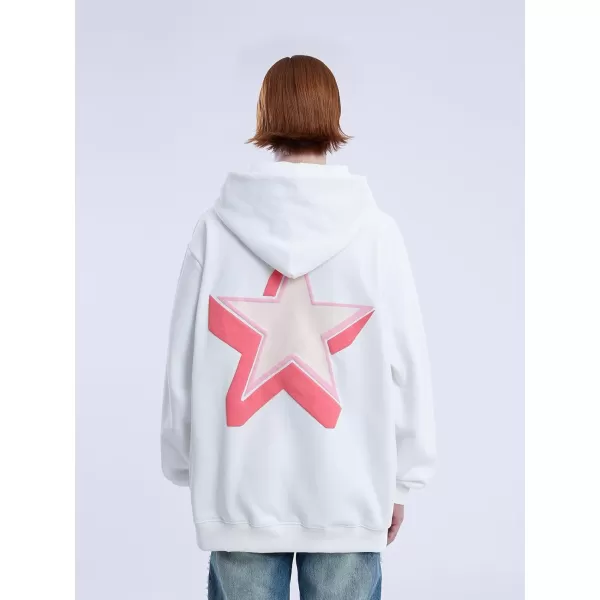 imageAelfric Eden Mens Graphic Varsity Hoodies 3D Star Print Unisex Colorful Printing Oversized Casual Streetwear Tops1719white