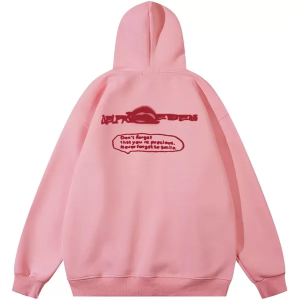 imageAelfric Eden Mens Y2K Cartoon Figure Print Hoodie Vintage Graphic Hoodies Unisex Oversized Casual Sweatshirt1524pink