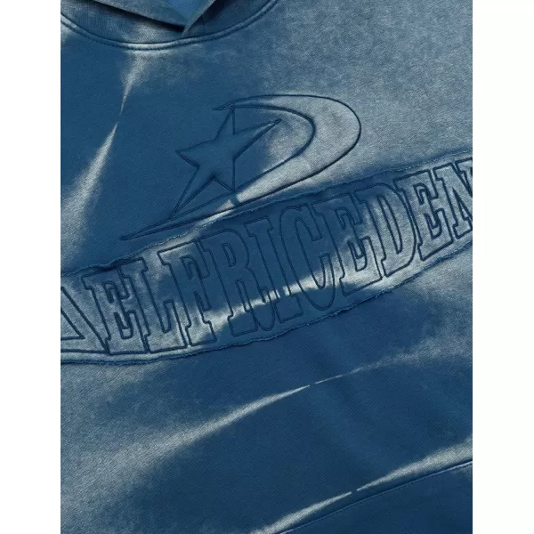 imageAelfric Eden Oversized Washed Hoodie Mens Tie Dye Graphic Hoodies Vintage Streetwear Sweatshirt with PocketBlue