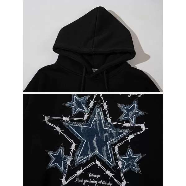 imageAelfric Eden Star Graphic Hoodies Streetwear Hooded Sweatshirt Pullover Hip Hop Fashion Hoodies Unisex