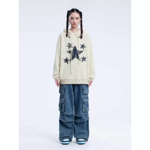 imageAelfric Eden Star Graphic Hoodies Streetwear Hooded Sweatshirt Pullover Hip Hop Fashion Hoodies Unisex2apricot