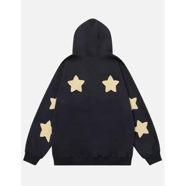 imageAelfric Eden Star Hoodies Towel Embroidery Hoodie Casual Baggy Hooded Sweatshirts 2024 Trendy OutfitsNavy Blue