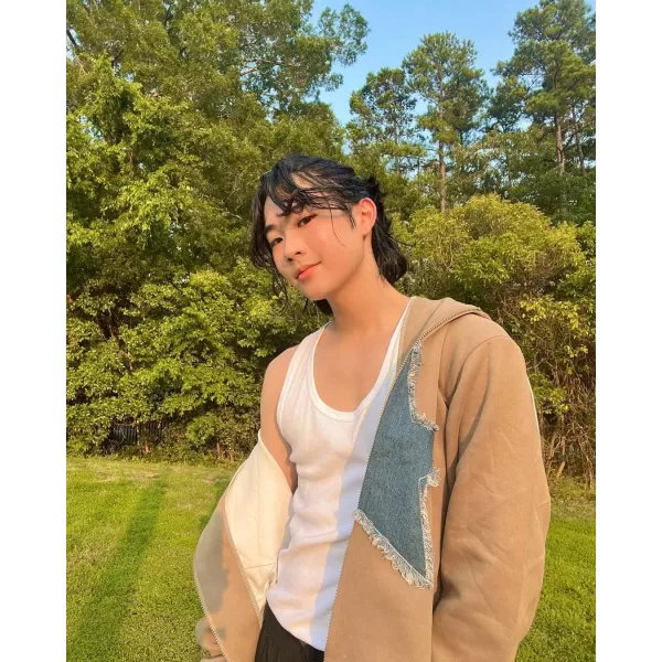 imageAelfric Eden Starlight Denim Patchwork Hoodie Mens Casual Oversized Hoodies Zipper SweatshirtB2green
