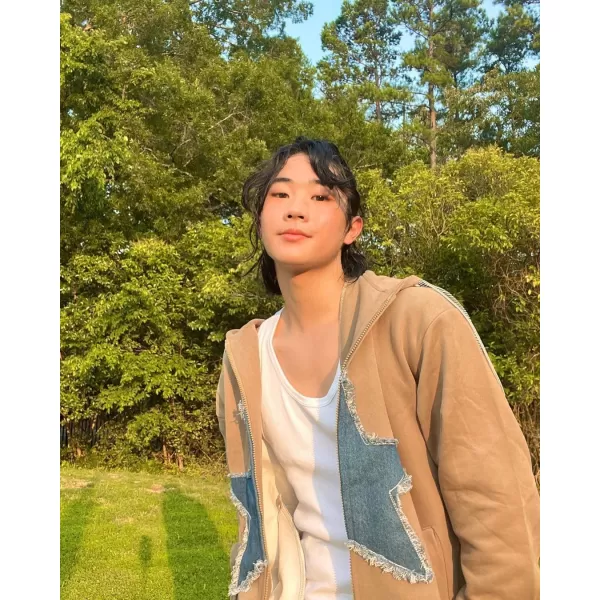 imageAelfric Eden Starlight Denim Patchwork Hoodie Mens Casual Oversized Hoodies Zipper SweatshirtB2green