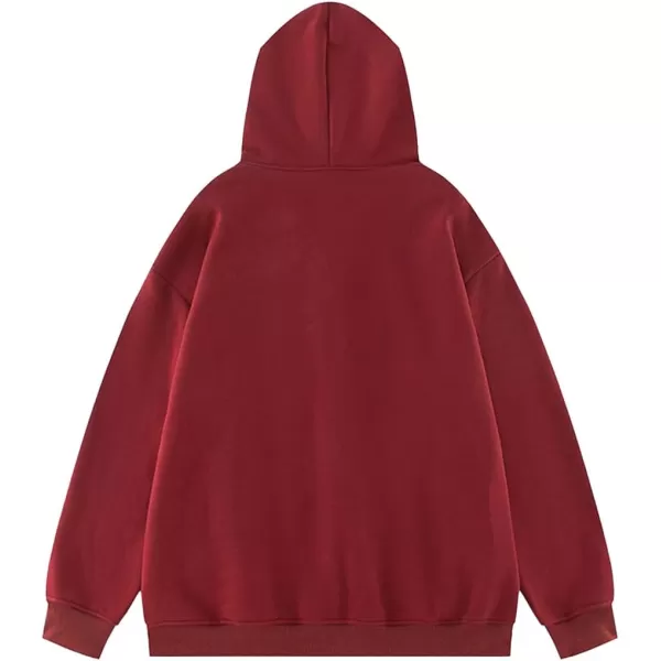 imageAelfric Eden Starlight Denim Patchwork Hoodie Mens Casual Oversized Hoodies Zipper SweatshirtB2red