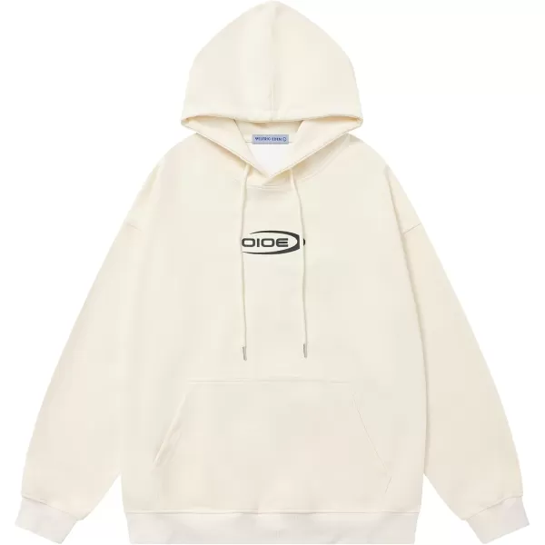 imageAelfric Eden Womens Oversized Hoodies Graphic Hooded Streetwear Unisex Sweatshirts Pullover with PocketBeige