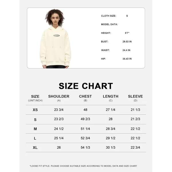 imageAelfric Eden Womens Oversized Hoodies Graphic Hooded Streetwear Unisex Sweatshirts Pullover with PocketBeige