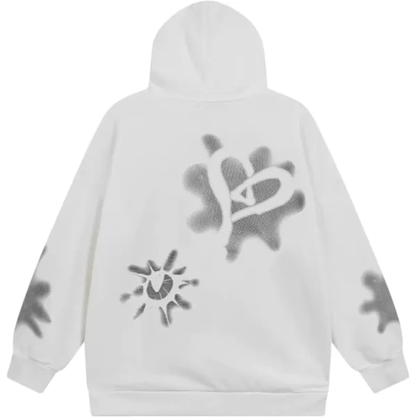 imageAelfric Eden Womens Oversized Hoodies Shadow Star Print Graphic Sweatshirt Long Sleeve Casual 2024 Fall Outfits TrendyWhite