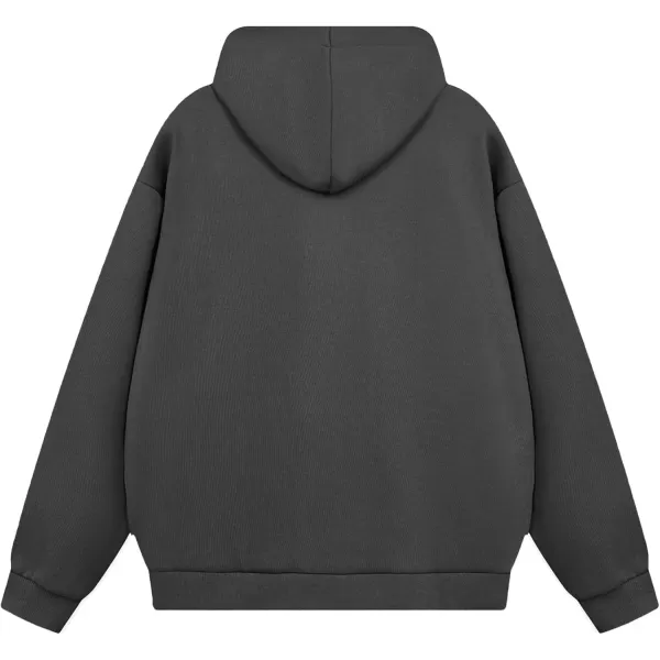 imageAelfric Eden Womens Oversized Hoodies Sweatshirt Trendy Long Sleeves Solid Essentials Hoodie Y2k Fall Fashion OutfitsDark Grey
