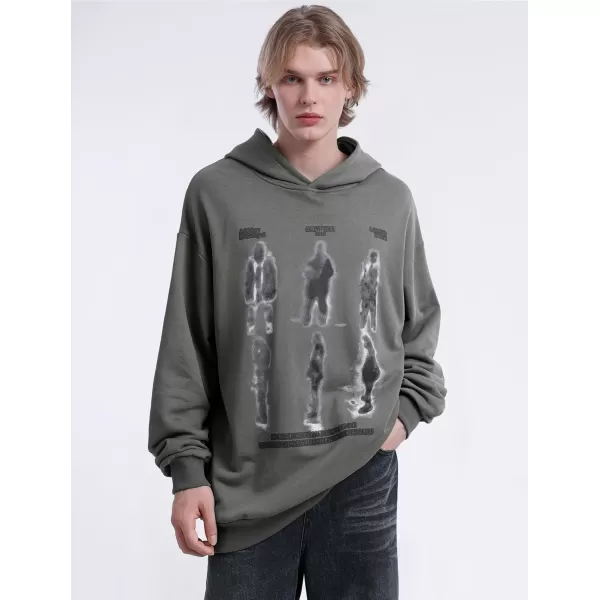 imageAelfric Eden Y2k Hoodies Blurry Shadow Print Hoodie Oversized Hooded Sweatshirt Pullover TopsGrey