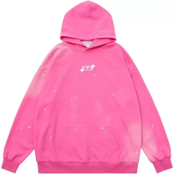 imageAelfric Eden Hoodies Splashink Washed Hoodie Casual Oversized Hooded Pullover Sweatshirts 2024 Trendy OutfitsPink