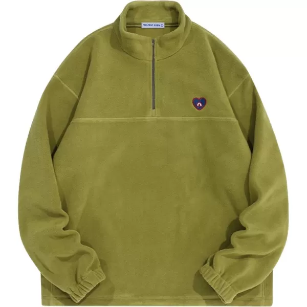 imageAelfric Eden Oversized Quarter Zip Pullover Sweatshirt Long Sleeve Fleece Sweatshirts Tops with PocketsGreen