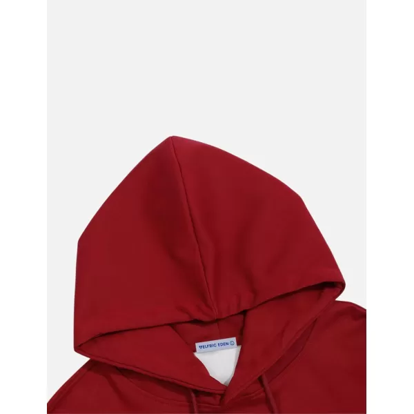 imageAelfric Eden Hoodies Color Blocking Embroidery Hoodie Oversized Hooded Pullover Sweatshirts 2024 Trendy OutfitsRed
