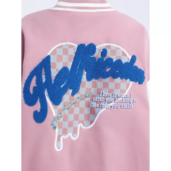 imageAelfric Eden Mens Varsity Jackets Bomber Letterman Jacket Oversized Y2k Baseball Coats6pink