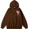 imageAelfric Eden Graphic Hoodie Womens Oversized Hoodies Y2k Cute Heart Print Sweatshirt Streetwear Hooded PulloverBrown