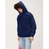 imageAelfric Eden Hoodies Mens Acid Wash Hoodie Oversized Vintage Heavyweight Cotton Fleece Hooded Pullover SweatshirtNavy Blue