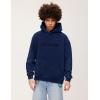 imageAelfric Eden Hoodies Mens Acid Wash Hoodie Oversized Vintage Heavyweight Cotton Fleece Hooded Pullover SweatshirtNavy Blue