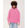 imageAelfric Eden Hoodies Mens Acid Wash Hoodie Oversized Vintage Heavyweight Cotton Fleece Hooded Pullover SweatshirtPink
