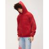 imageAelfric Eden Hoodies Mens Acid Wash Hoodie Oversized Vintage Heavyweight Cotton Fleece Hooded Pullover SweatshirtRed