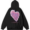 imageAelfric Eden Graphic Hoodie Womens Oversized Hoodies Y2k Cute Heart Print Sweatshirt Streetwear Hooded PulloverBlack