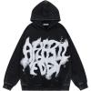imageAelfric Eden Graphic Hoodies Abstract Print Washed Hoodie Long Sleeve Acid Washed Hooded Sweatshirts Trendy Y2k TopsBlack