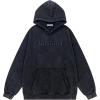 imageAelfric Eden Hoodies Mens Acid Wash Hoodie Oversized Vintage Heavyweight Cotton Fleece Hooded Pullover SweatshirtBlack