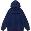 imageAelfric Eden Hoodies Mens Acid Wash Hoodie Oversized Vintage Heavyweight Cotton Fleece Hooded Pullover SweatshirtNavy Blue