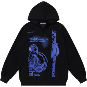 imageAelfric Eden Hoodies for Women Oversized Graphic Hoodies Unisex Y2k Hooded Sweatshirt PulloverBlack