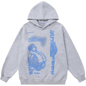imageAelfric Eden Hoodies for Women Oversized Graphic Hoodies Unisex Y2k Hooded Sweatshirt PulloverGrey