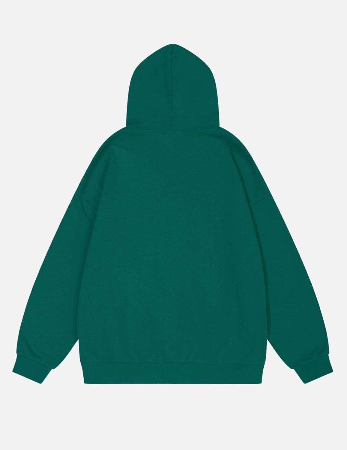 imageAelfric Eden Hoodies Skeleton Cat Hoodie Long Sleeve Cartoon Graphic Casual Hooded Sweatshirts 2025 Trendy TopsGreen
