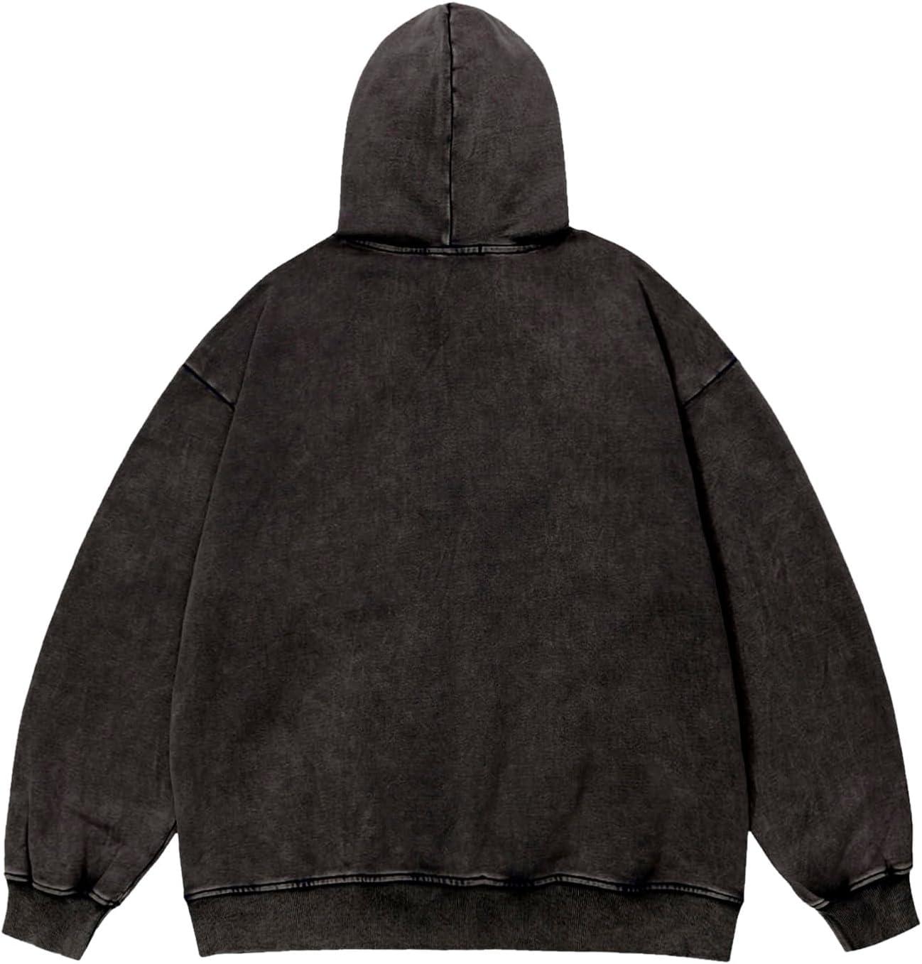imageAelfric Eden Mens Lightning Graphic Hoodies Print Oversized Unisex Streetwear Vintage Hoodie Y2k Sweatshirt Pocket PulloverBlack