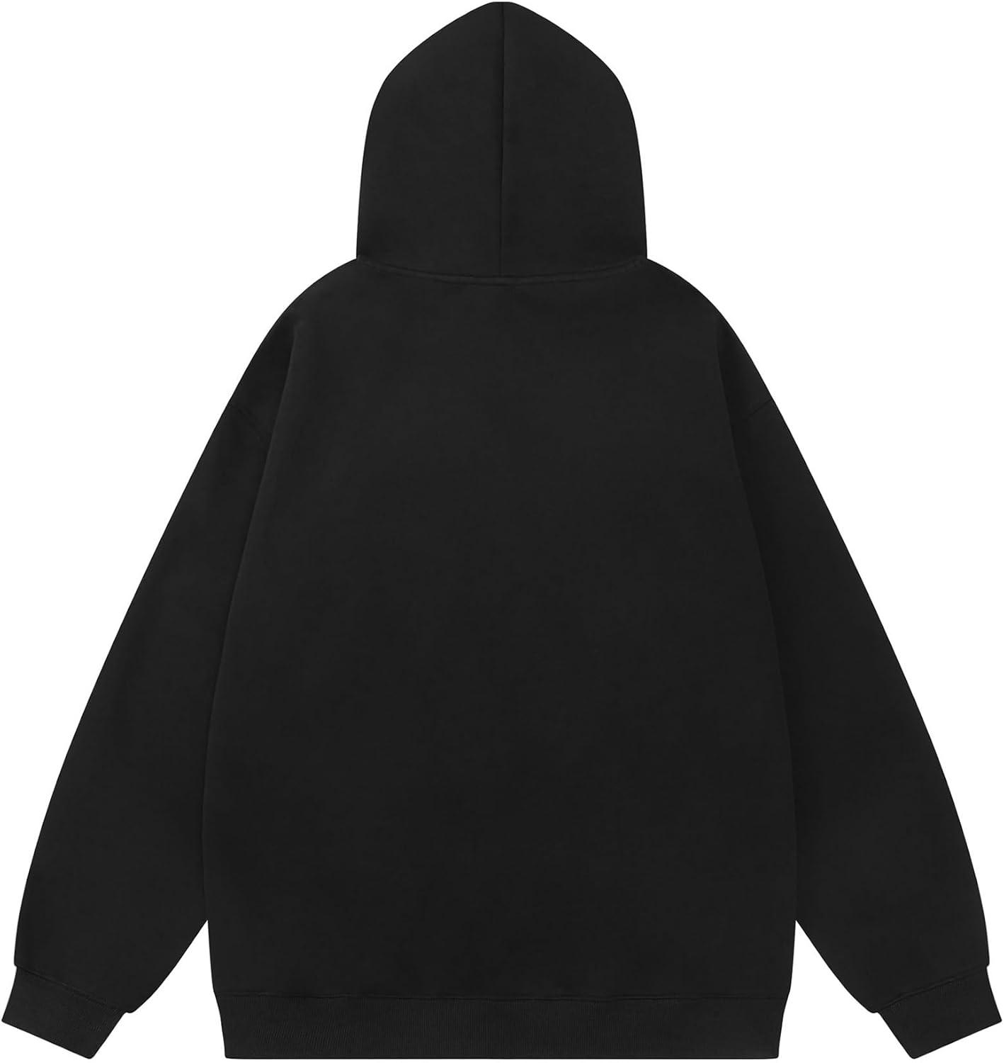 imageAelfric Eden Oversized Hoodies Womens Leopard Letter Print Hoodie Fall Y2k Hooded Sweatshirts with PocketBlack