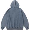 imageAelfric Eden Mens Lightning Graphic Hoodies Print Oversized Unisex Streetwear Vintage Hoodie Y2k Sweatshirt Pocket PulloverBlue Grey