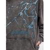 imageAelfric Eden Mens Lightning Graphic Hoodies Print Oversized Unisex Streetwear Vintage Hoodie Y2k Sweatshirt Pocket PulloverGrey
