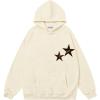 imageAelfric Eden Star Hoodies Y2k Oversized Graphic Hoodies Aesthetic 90s Crewneck Sweatshirt Long Sleeve Pullover TopsBeige