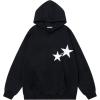 imageAelfric Eden Star Hoodies Y2k Oversized Graphic Hoodies Aesthetic 90s Crewneck Sweatshirt Long Sleeve Pullover TopsBlackwhite Star