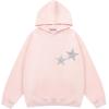 imageAelfric Eden Star Hoodies Y2k Oversized Graphic Hoodies Aesthetic 90s Crewneck Sweatshirt Long Sleeve Pullover TopsLight Pink