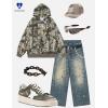 imageAelfric Eden Womens Camo Hoodies Maple Branch Graphic Print Hoodie Sweatshirt Vintage Y2k Streetwear Pocket Hooded PulloversCamouflage