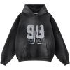 imageAelfric Eden Graffiti Hoodie Number Washed Hoodies Long Sleeve Oversized Hooded Pullover Sweatshirt 2025 Trendy OutfitsBlack