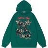 imageAelfric Eden Hoodies Skeleton Cat Hoodie Long Sleeve Cartoon Graphic Casual Hooded Sweatshirts 2025 Trendy TopsGreen